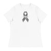 Customizable Cancer Ribbon Gray Womens Tee - JohnVsGBMWhiteS