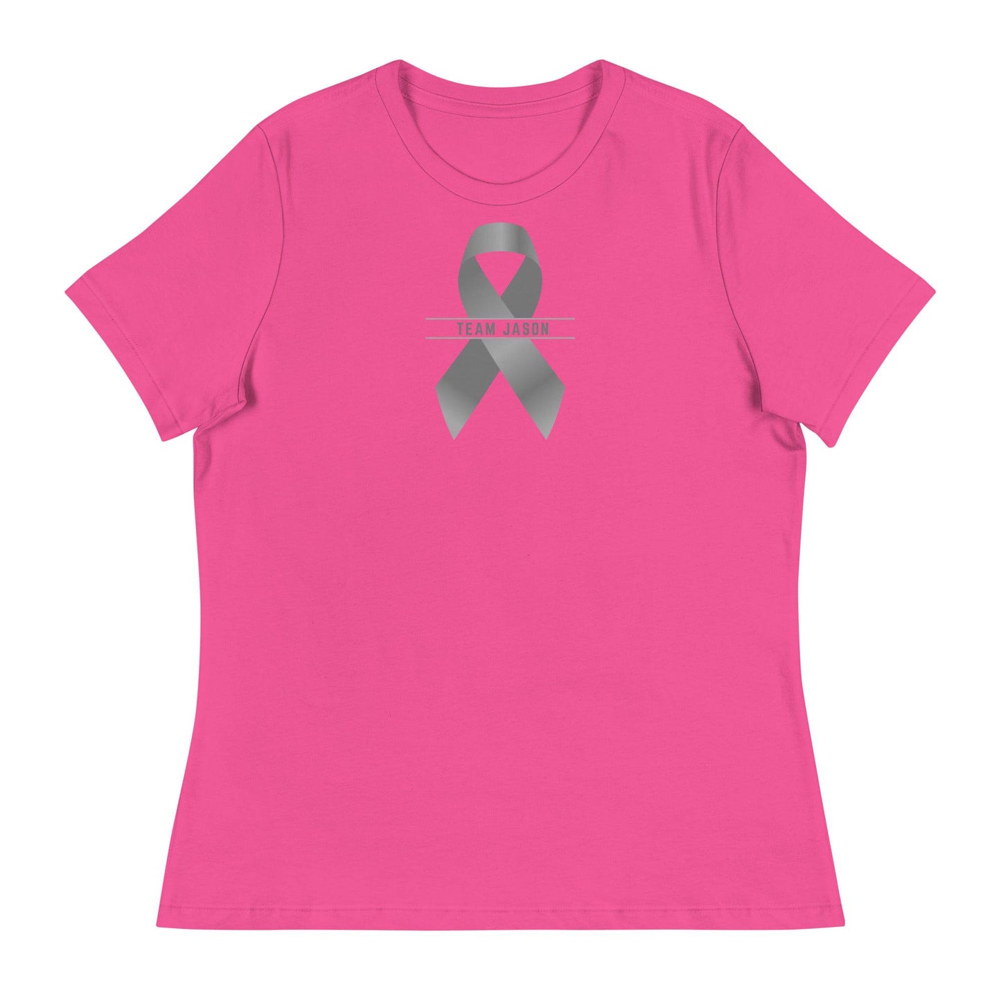 Customizable Cancer Ribbon Gray Womens Tee - JohnVsGBMBerryS