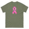 Customizable Cancer Ribbon Pink Tee - JohnVsGBMMilitary GreenS