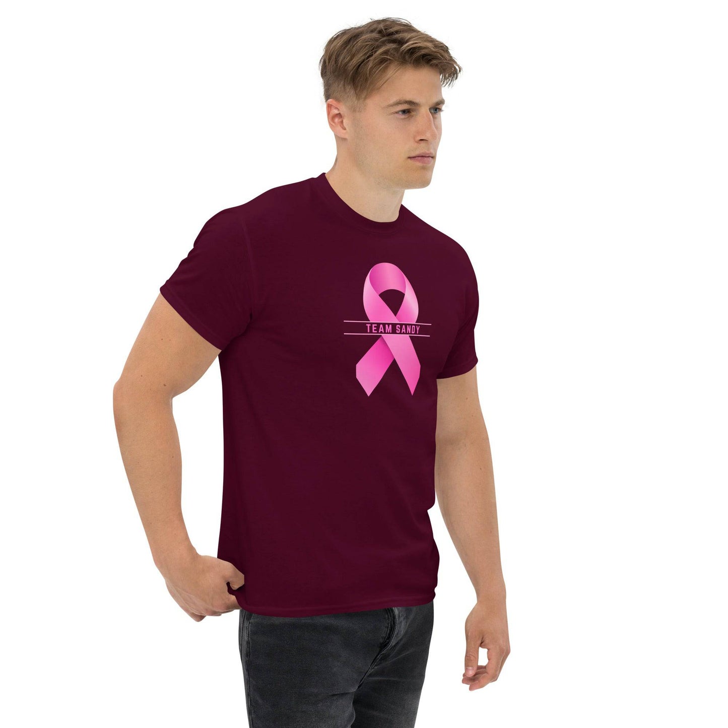 Customizable Cancer Ribbon Pink Tee - JohnVsGBMMaroonS