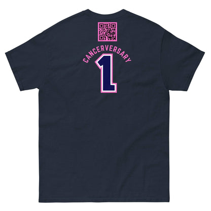 Customizable Cancer Ribbon Pink Tee - JohnVsGBMNavyS