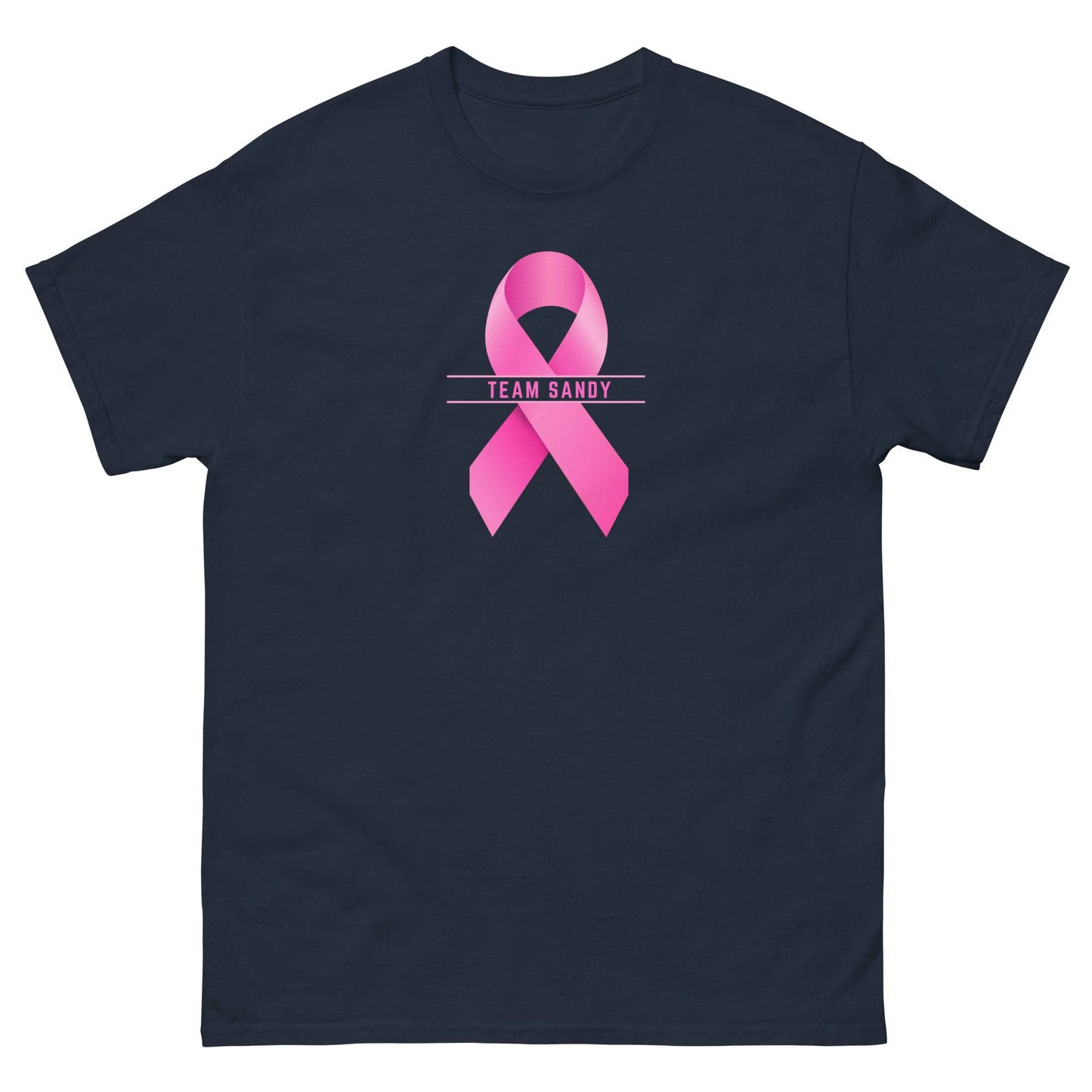 Customizable Cancer Ribbon Pink Tee - JohnVsGBMNavyS