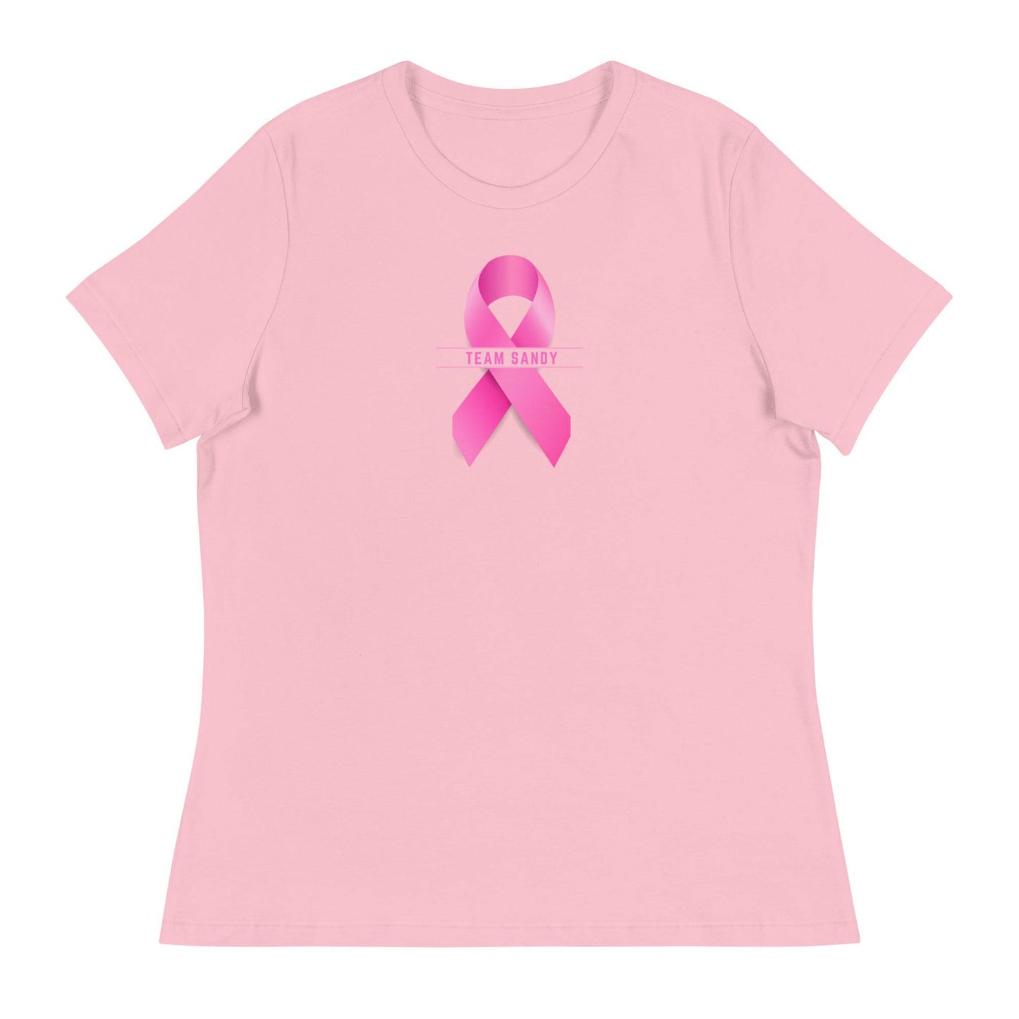 Customizable Cancer Ribbon Pink Womens Tee - JohnVsGBMPinkS