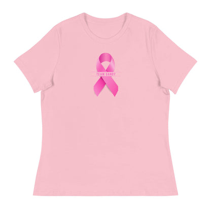 Customizable Cancer Ribbon Pink Womens Tee - JohnVsGBMPinkS