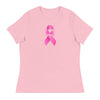 Customizable Cancer Ribbon Pink Womens Tee - JohnVsGBMPinkS