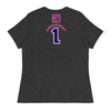 Customizable Cancer Ribbon Pink Womens Tee - JohnVsGBMDark Grey HeatherS