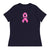 Customizable Cancer Ribbon Pink Womens Tee - JohnVsGBMNavyS