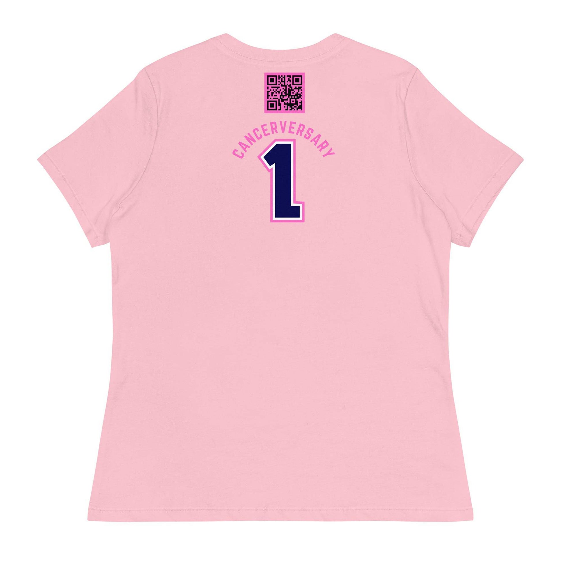 Customizable Cancer Ribbon Pink Womens Tee - JohnVsGBMPinkS