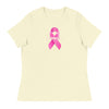 Customizable Cancer Ribbon Pink Womens Tee - JohnVsGBMCitronS