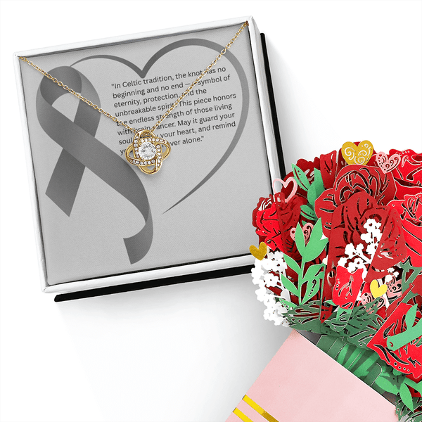 Customizable Celtic Knot Bundle with Flower Bouquet - JohnVsGBM18K Yellow Gold FinishStandard BoxPancreatic