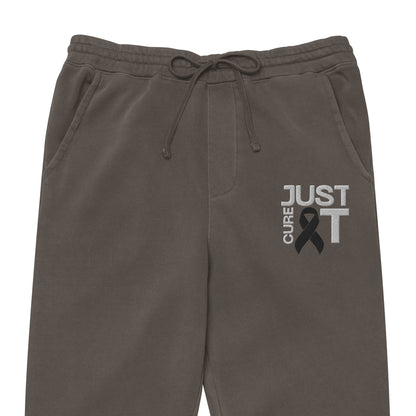 Customizable (Embroidered) Cure It Pigment - Dyed Sweatpants - JohnVsGBMPigment BlackS