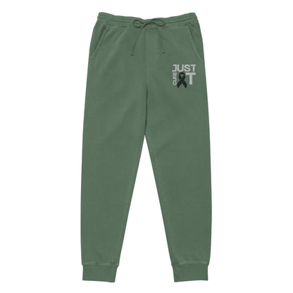 Customizable (Embroidered) Cure It Pigment - Dyed Sweatpants - JohnVsGBMPigment BlackS