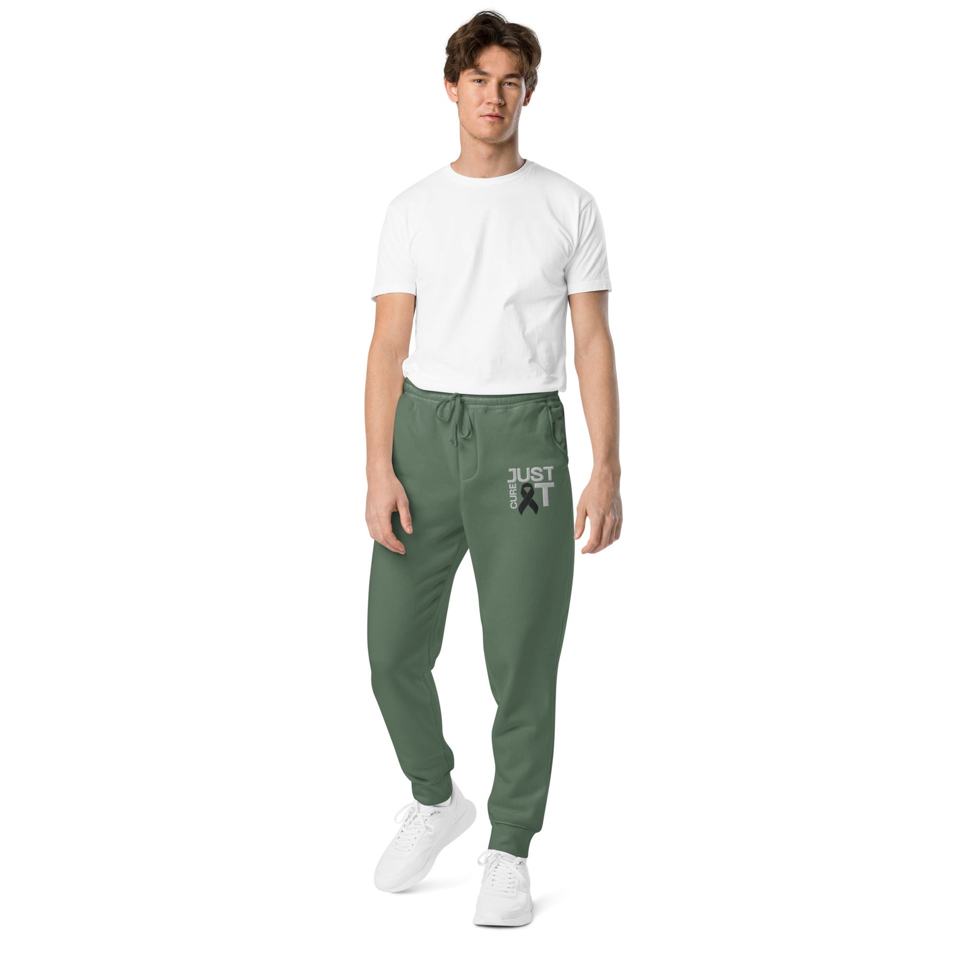 Customizable (Embroidered) Cure It Pigment - Dyed Sweatpants - JohnVsGBMPigment Light BlueS