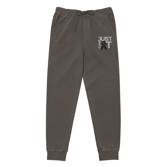 Customizable (Embroidered) Cure It Pigment - Dyed Sweatpants - JohnVsGBMPigment BlackS