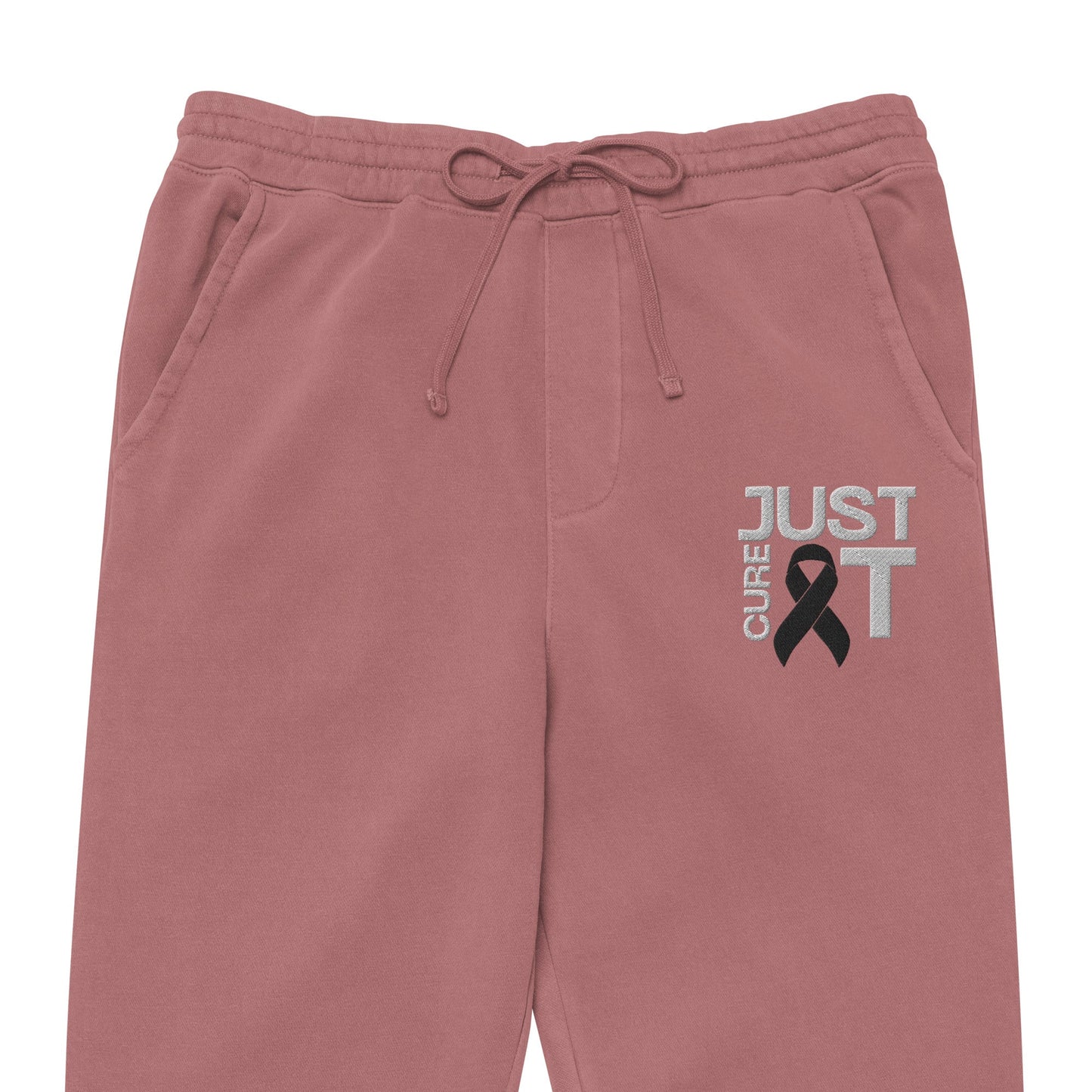 Customizable (Embroidered) Cure It Pigment - Dyed Sweatpants - JohnVsGBMPigment MaroonS