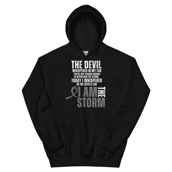 Customizable I Am the Storm Cancer Awareness Hoodie - JohnVsGBMBlackS