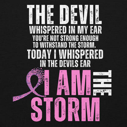 Customizable I Am the Storm Cancer Awareness Hoodie - JohnVsGBMBlackS