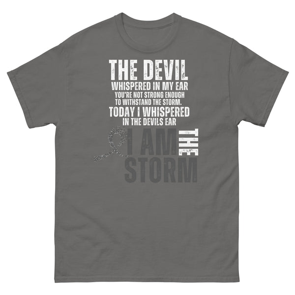 Customizable I Am the Storm Cancer Awareness Tee - JohnVsGBMCharcoalS