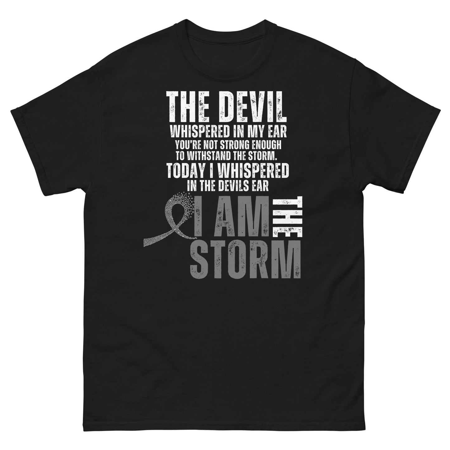 Customizable I Am the Storm Cancer Awareness Tee - JohnVsGBMBlackS