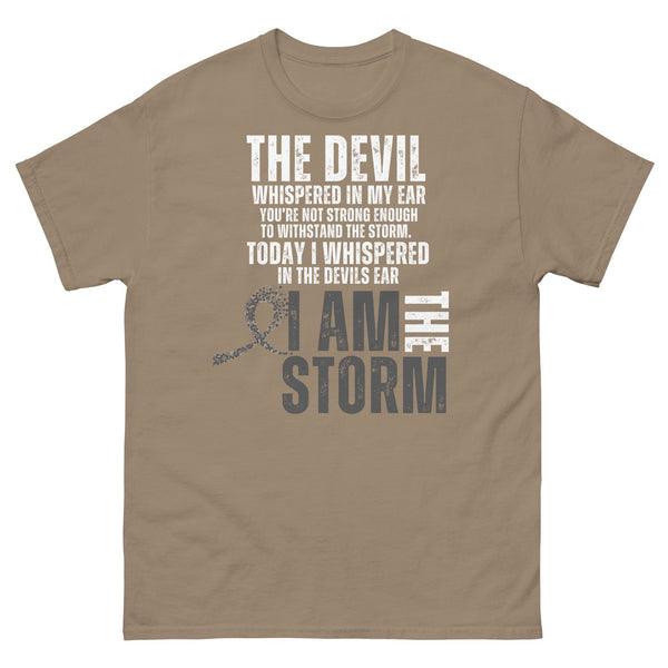 Customizable I Am the Storm Cancer Awareness Tee - JohnVsGBMBrown SavanaS