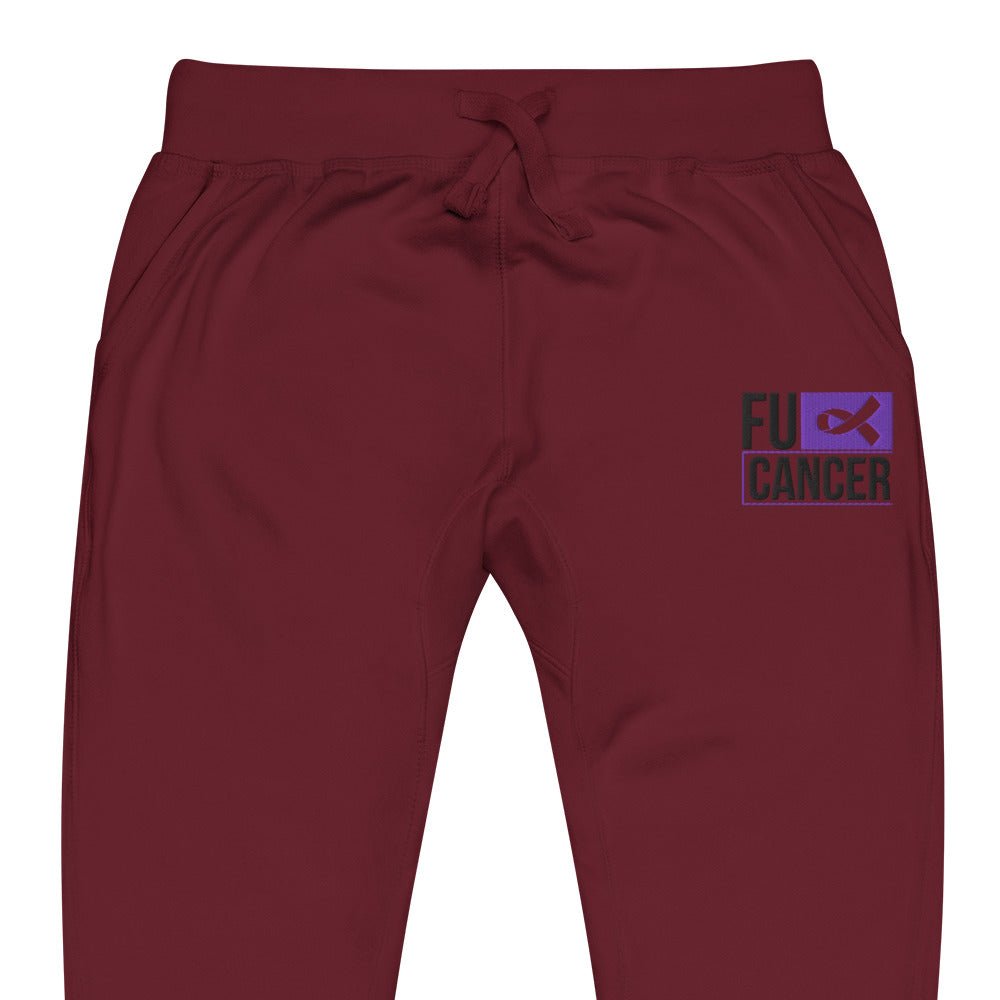 Customizable (Ribbon Color) FU Cancer Embroidered Sweats - JohnVsGBMMaroonXS