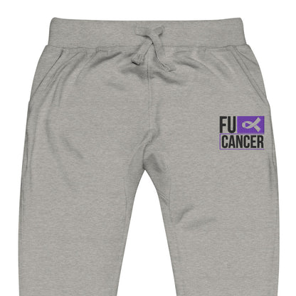 Customizable (Ribbon Color) FU Cancer Embroidered Sweats - JohnVsGBMCarbon GreyXS