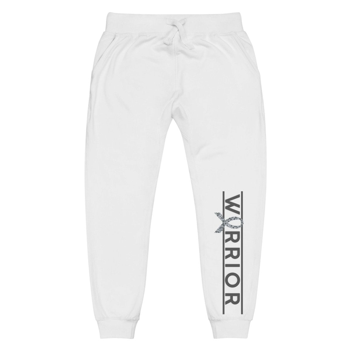 Customizable Ribbon Warrior Fleece Joggers - JohnVsGBMWhiteXS