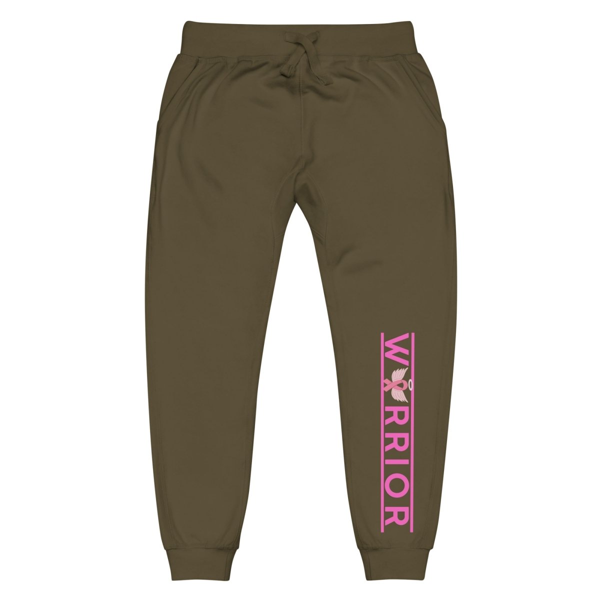 Customizable Ribbon/Color Warrior Fleece Joggers - JohnVsGBMMilitary GreenXS