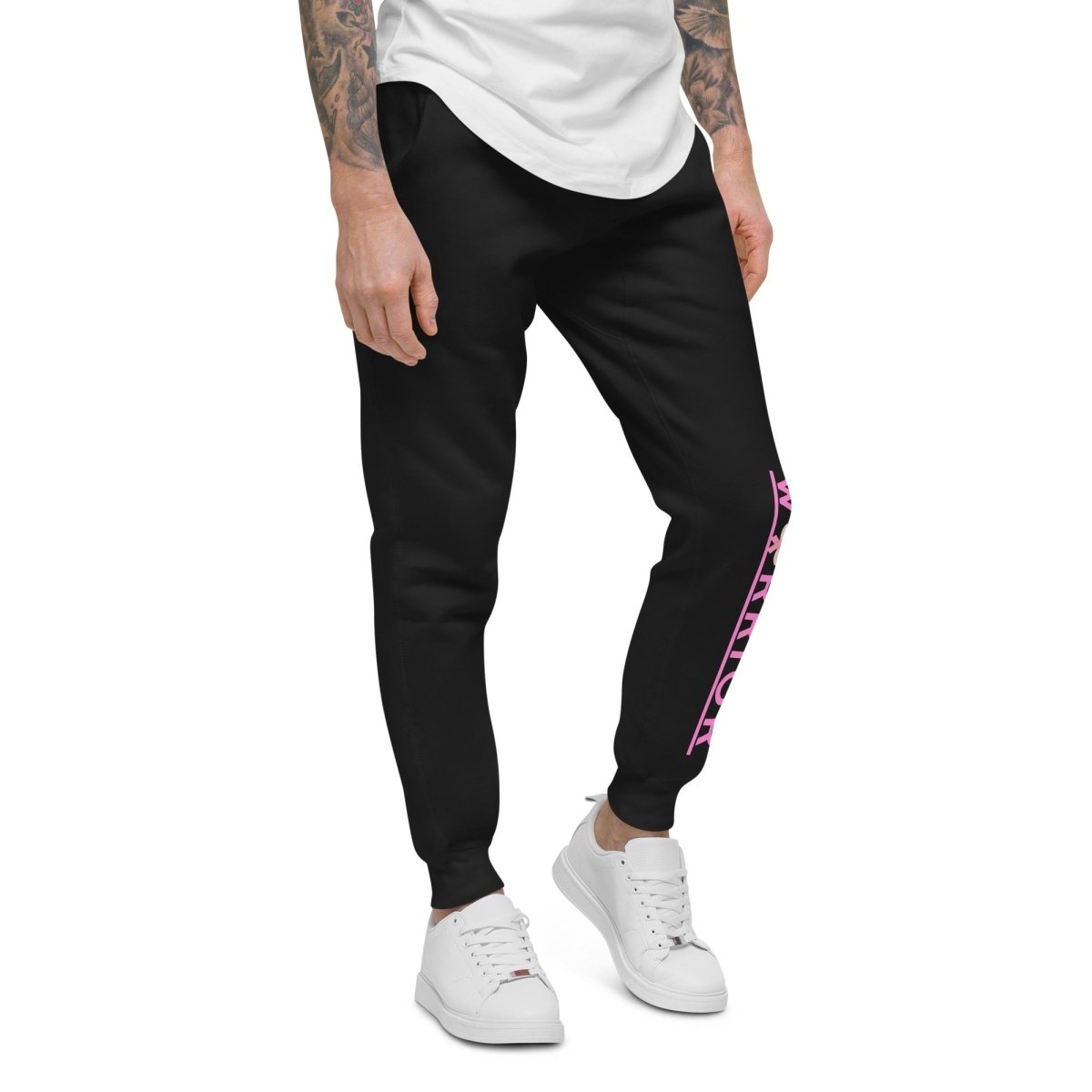 Customizable Ribbon/Color Warrior Fleece Joggers - JohnVsGBMWhiteXS