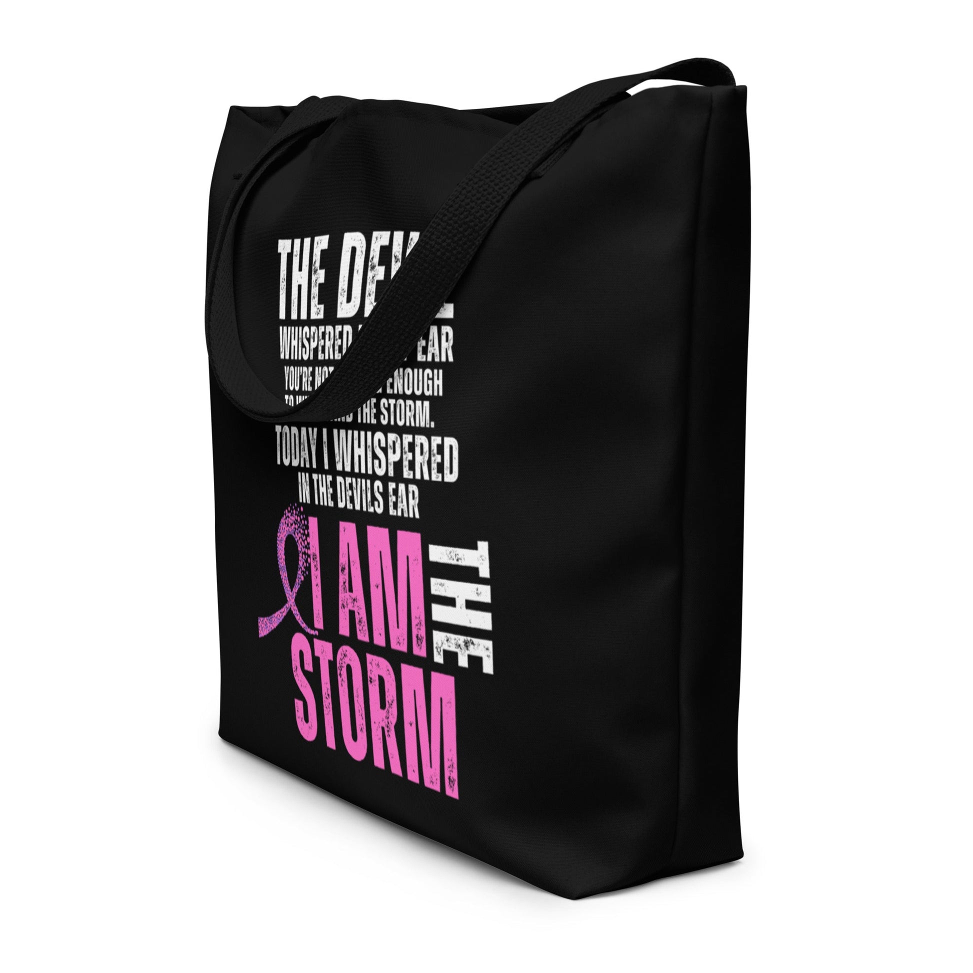 Devil I am the Storm Tote Bag - JohnVsGBMBlack