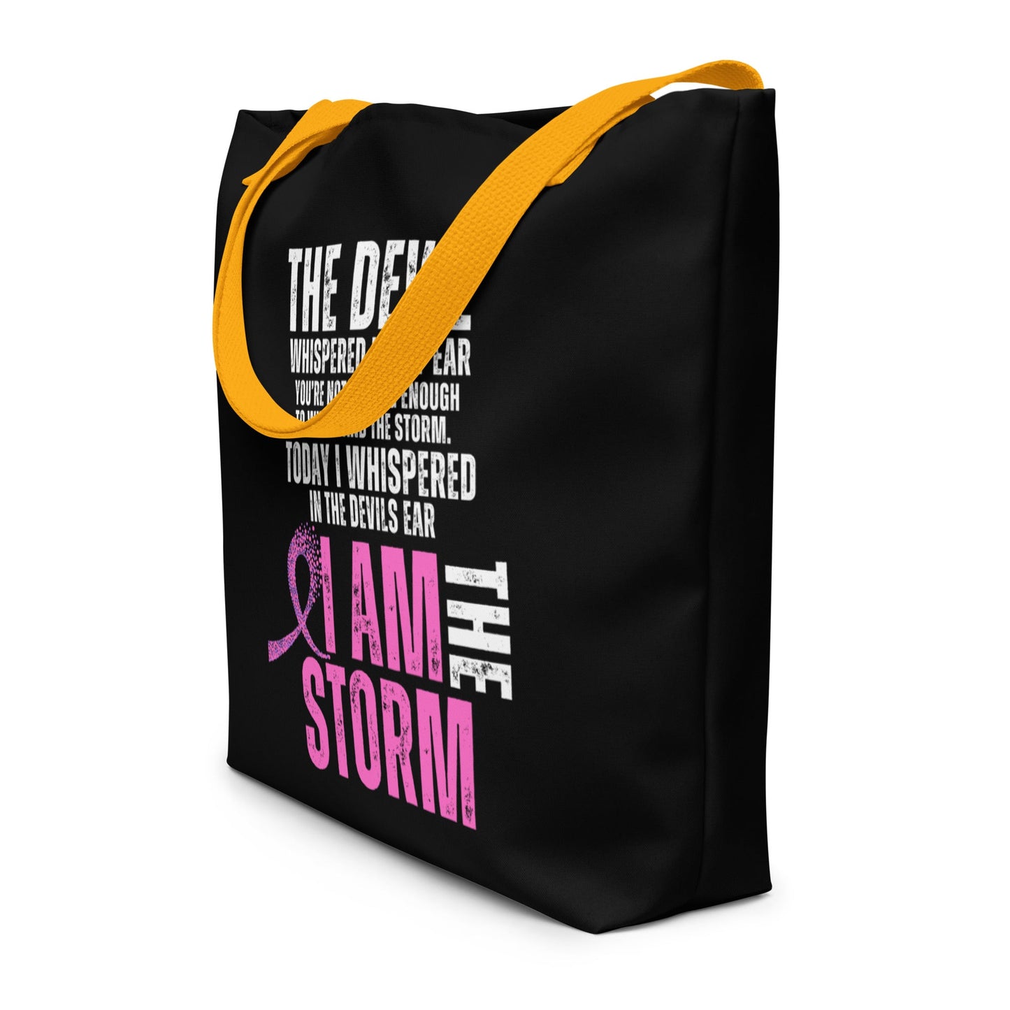 Devil I am the Storm Tote Bag - JohnVsGBMYellow