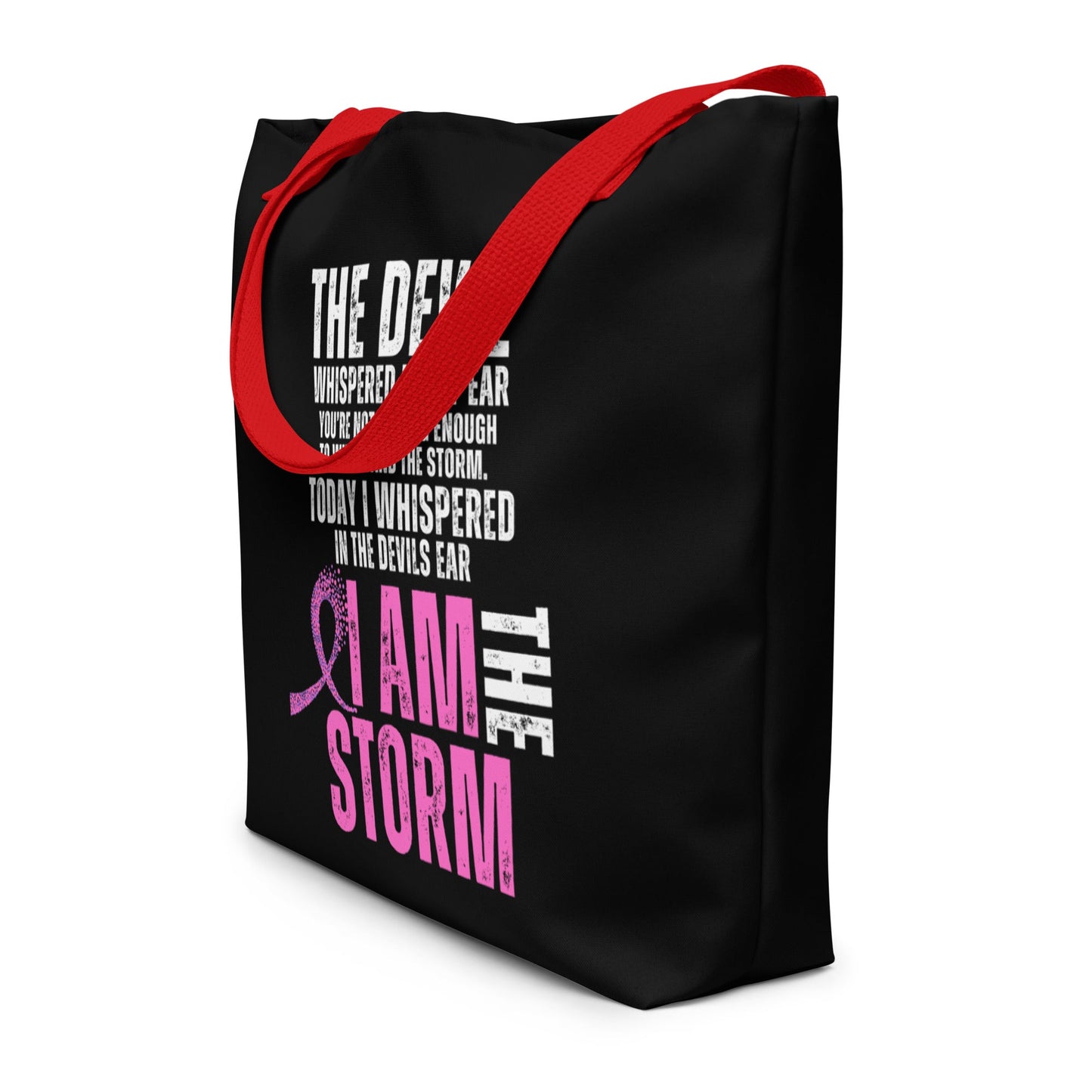 Devil I am the Storm Tote Bag - JohnVsGBMRed