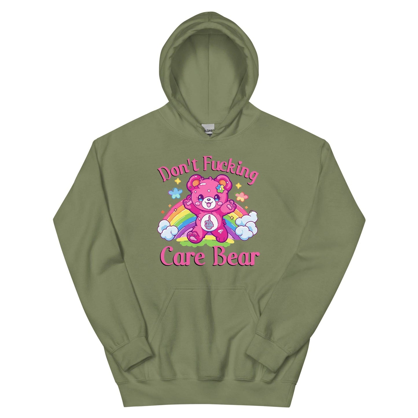 Dont Care Bear Hoodie - JohnVsGBMMilitary GreenS