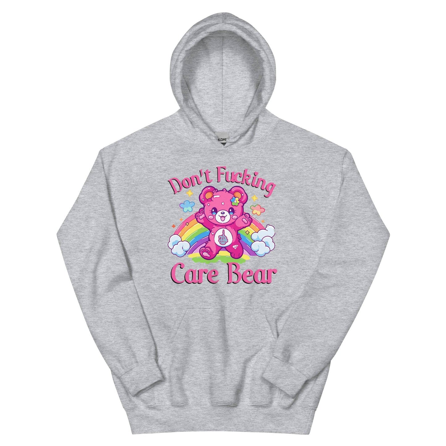 Dont Care Bear Hoodie - JohnVsGBMSport GreyS