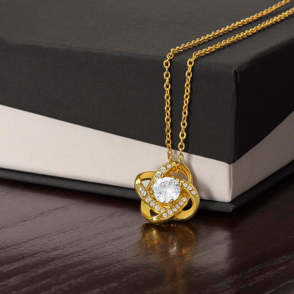 Eternal Strength – Brain Cancer Knot Pendant - JohnVsGBM18K Yellow Gold FinishLuxury Box