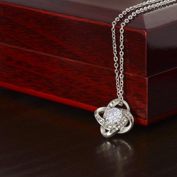 Eternal Strength – Brain Cancer Knot Pendant - JohnVsGBM18K Yellow Gold FinishLuxury Box
