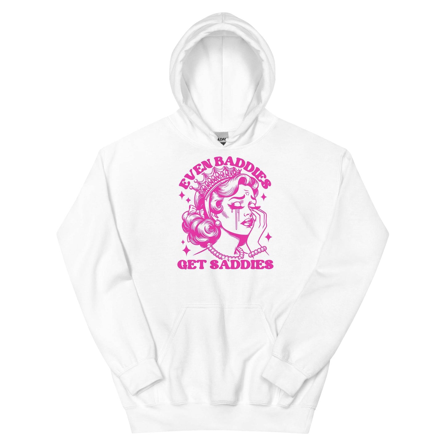 Even Baddies Get Saddies Pink Hoodie - JohnVsGBMWhiteS