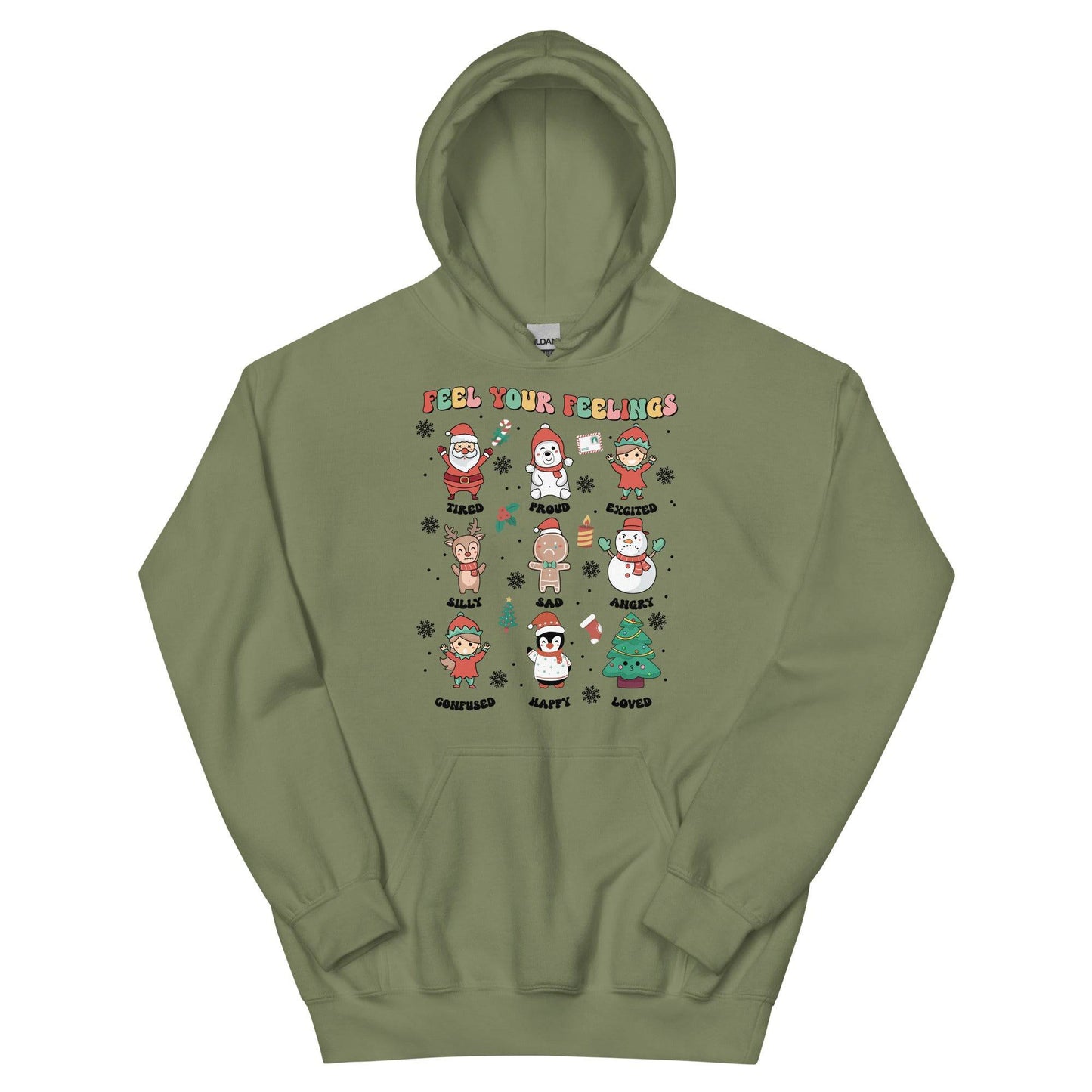 Feel Your Feelings Hoodie - JohnVsGBMMilitary GreenS