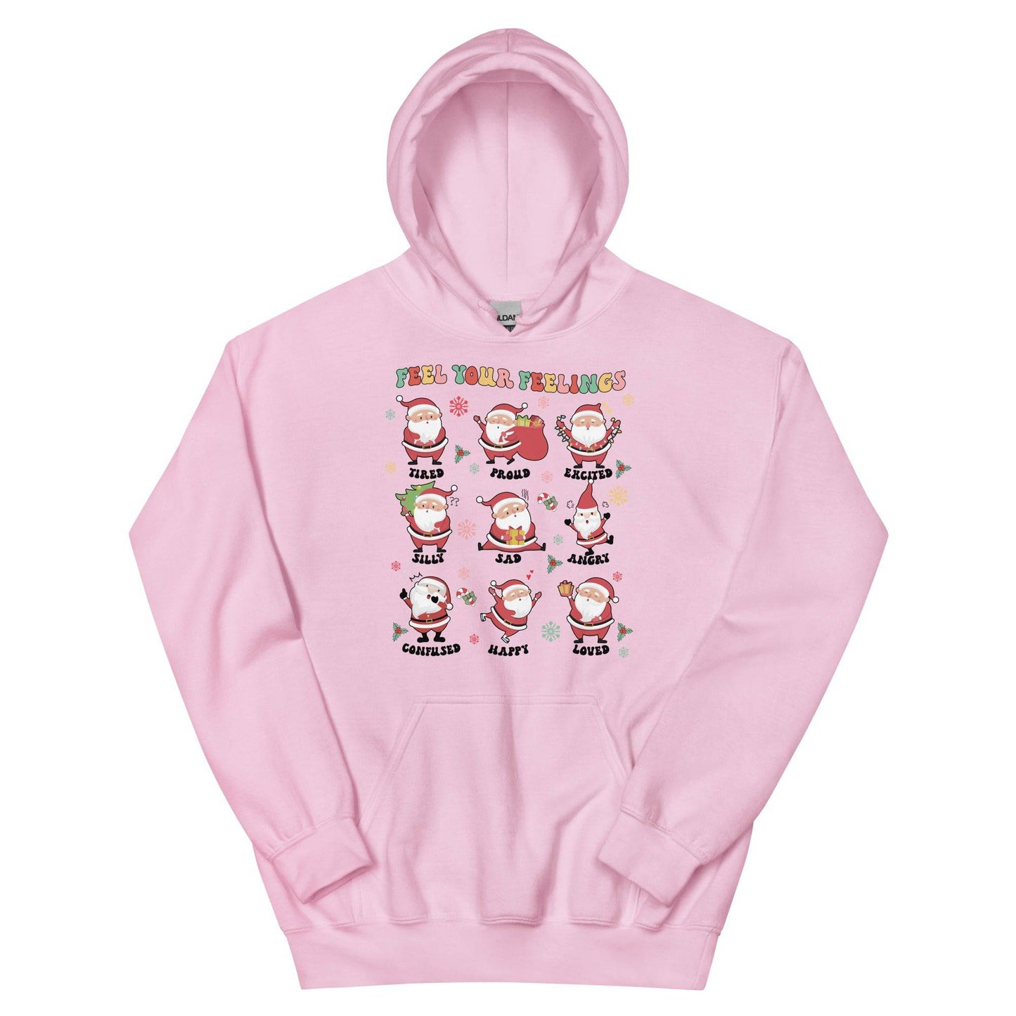 Feel Your Feelings Santa Hoodie - JohnVsGBMLight PinkS