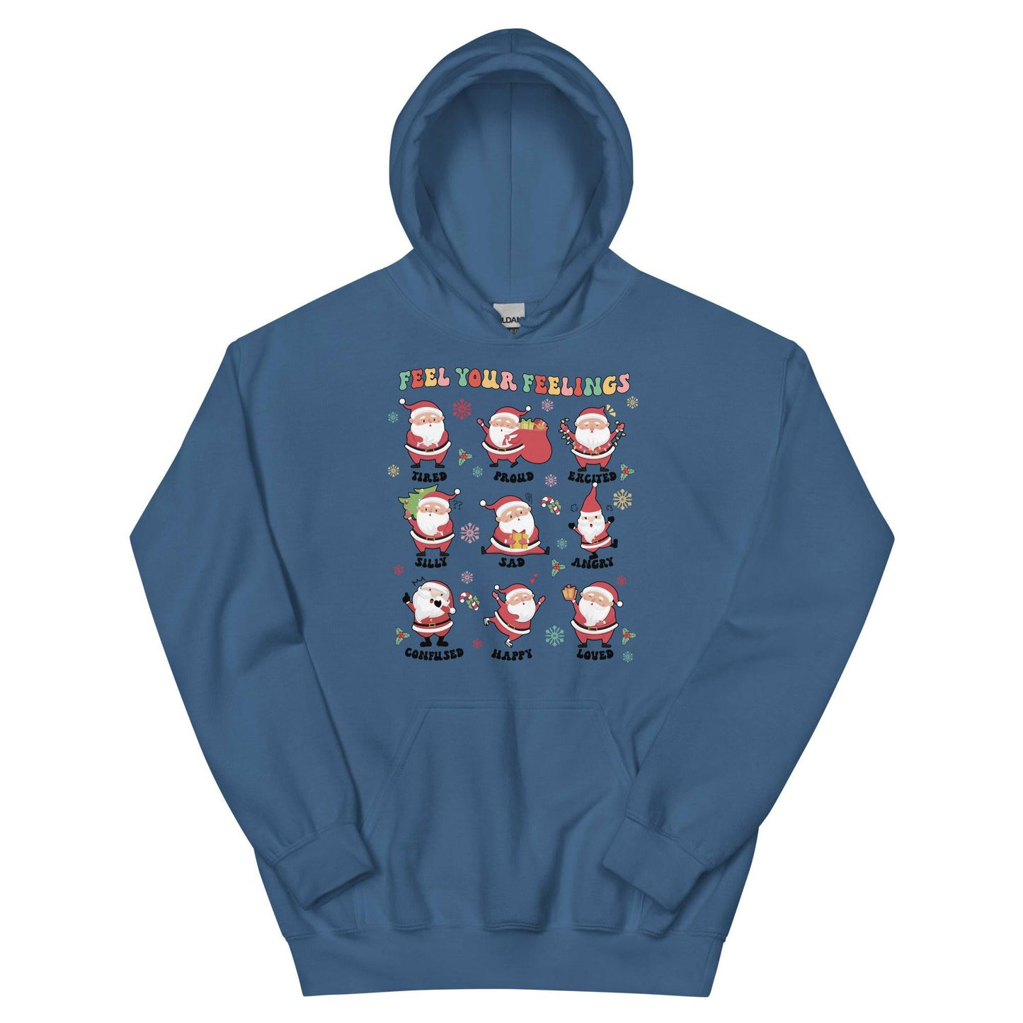 Feel Your Feelings Santa Hoodie - JohnVsGBMIndigo BlueS