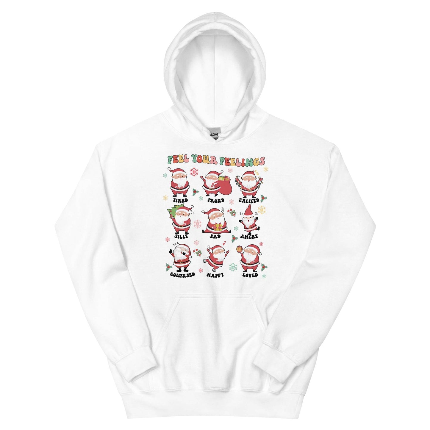 Feel Your Feelings Santa Hoodie - JohnVsGBMWhiteS