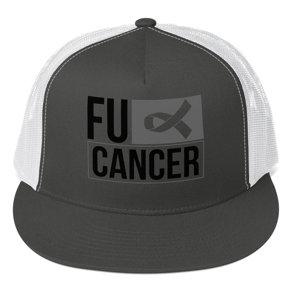 FU Cancer Trucker Cap - JohnVsGBMCharcoal/ White