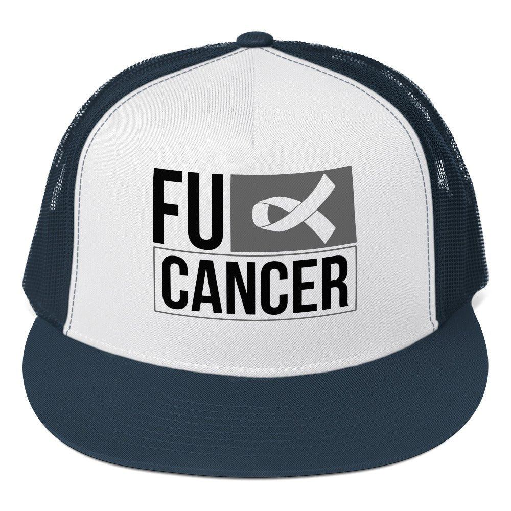 FU Cancer Trucker Cap - JohnVsGBMNavy/ White/ Navy