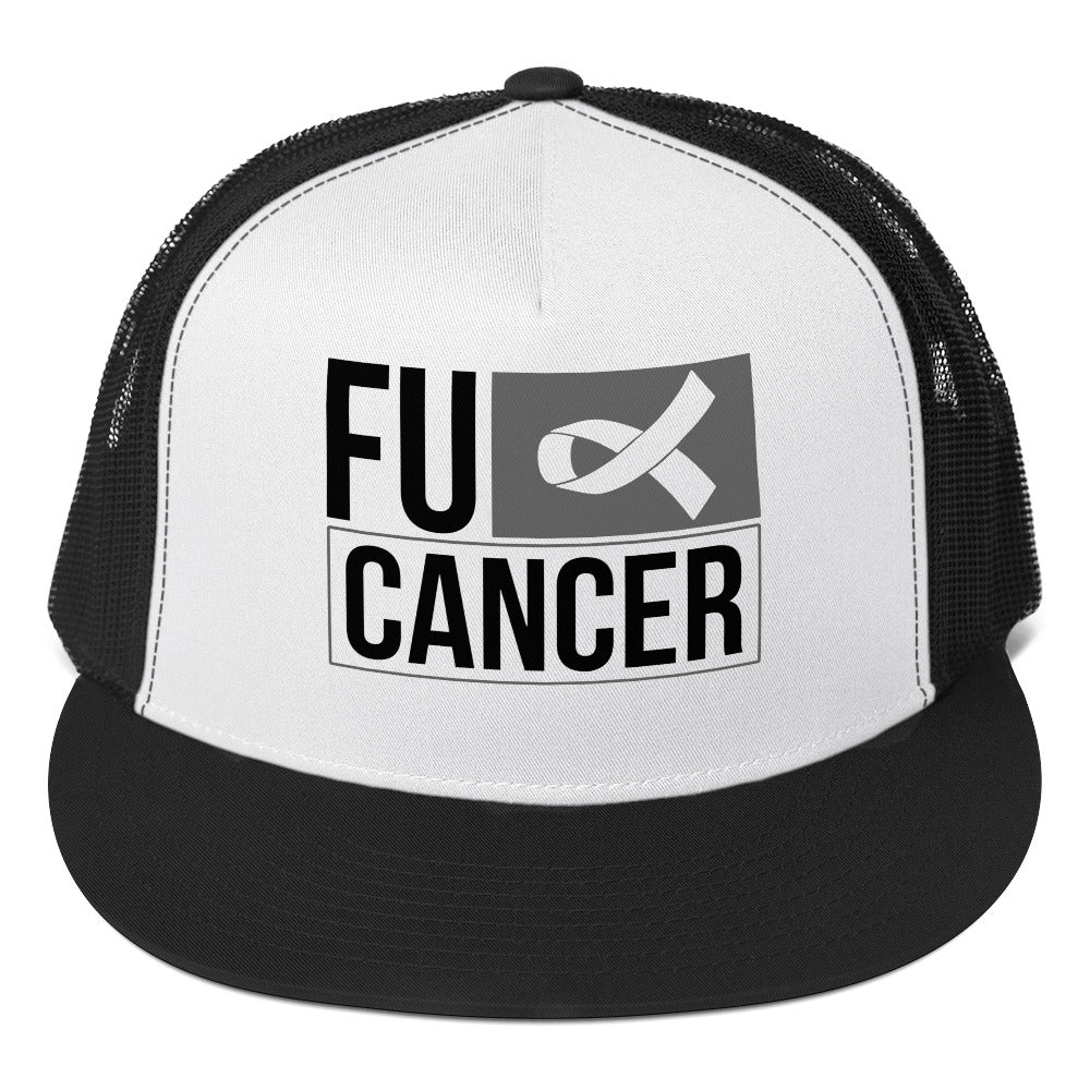 FU Cancer Trucker Cap - JohnVsGBMBlack/ White/ Black