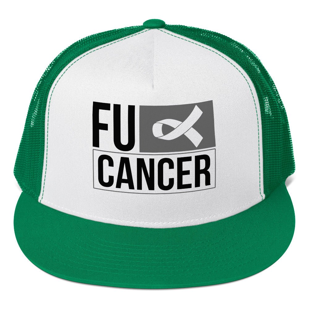 FU Cancer Trucker Cap - JohnVsGBMKelly/ White/ Kelly