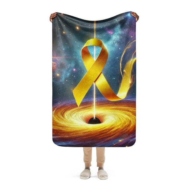 Galaxy Childhood Cancer Sherpa Blanket - JohnVsGBM37″×57″