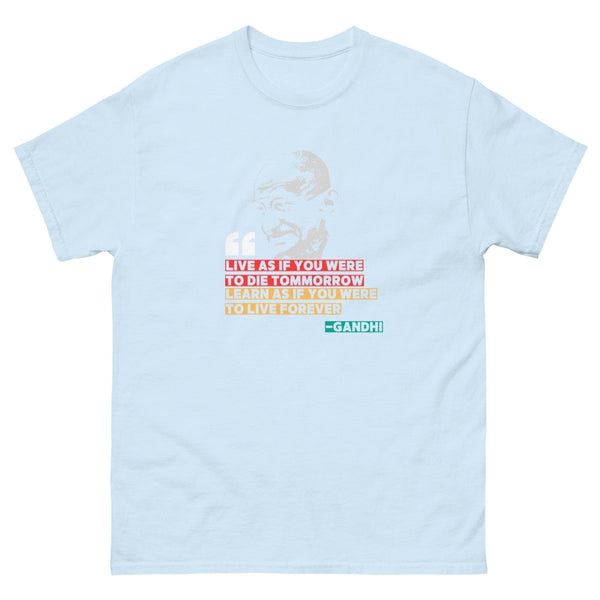 Gandhi Quote Tee - JohnVsGBMLight BlueS