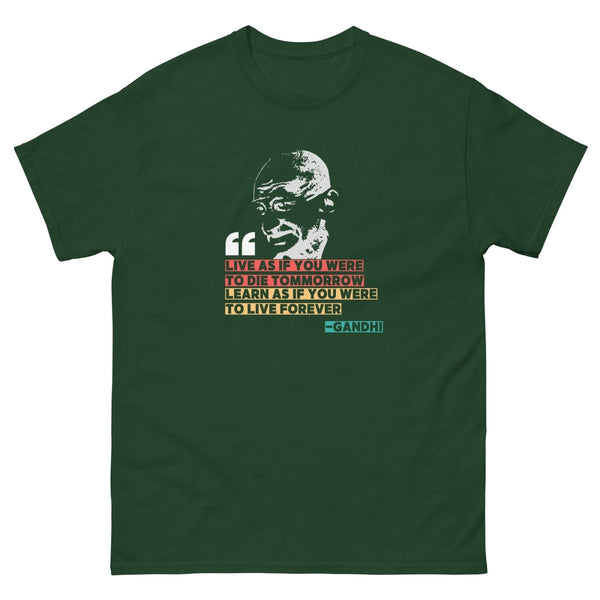 Gandhi Quote Tee - JohnVsGBMForest GreenS