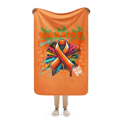 Graffiti Leukemia Sherpa Blanket - JohnVsGBM37″×57″