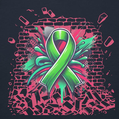 Green Graffiti Ribbon Hoodie - JohnVsGBMNavy BlazerS